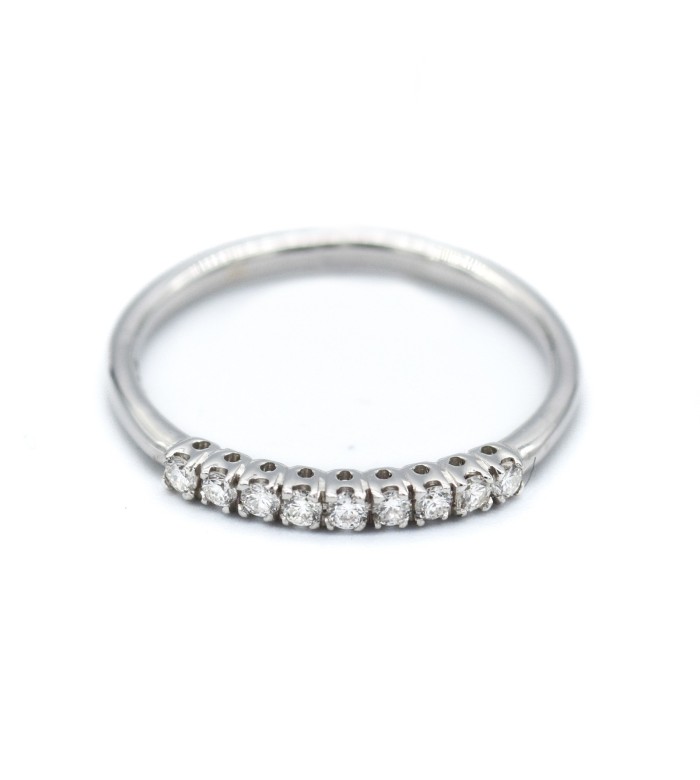 Fedina Ring in 18 Kt White Gold and 0.18 kt Diamonds