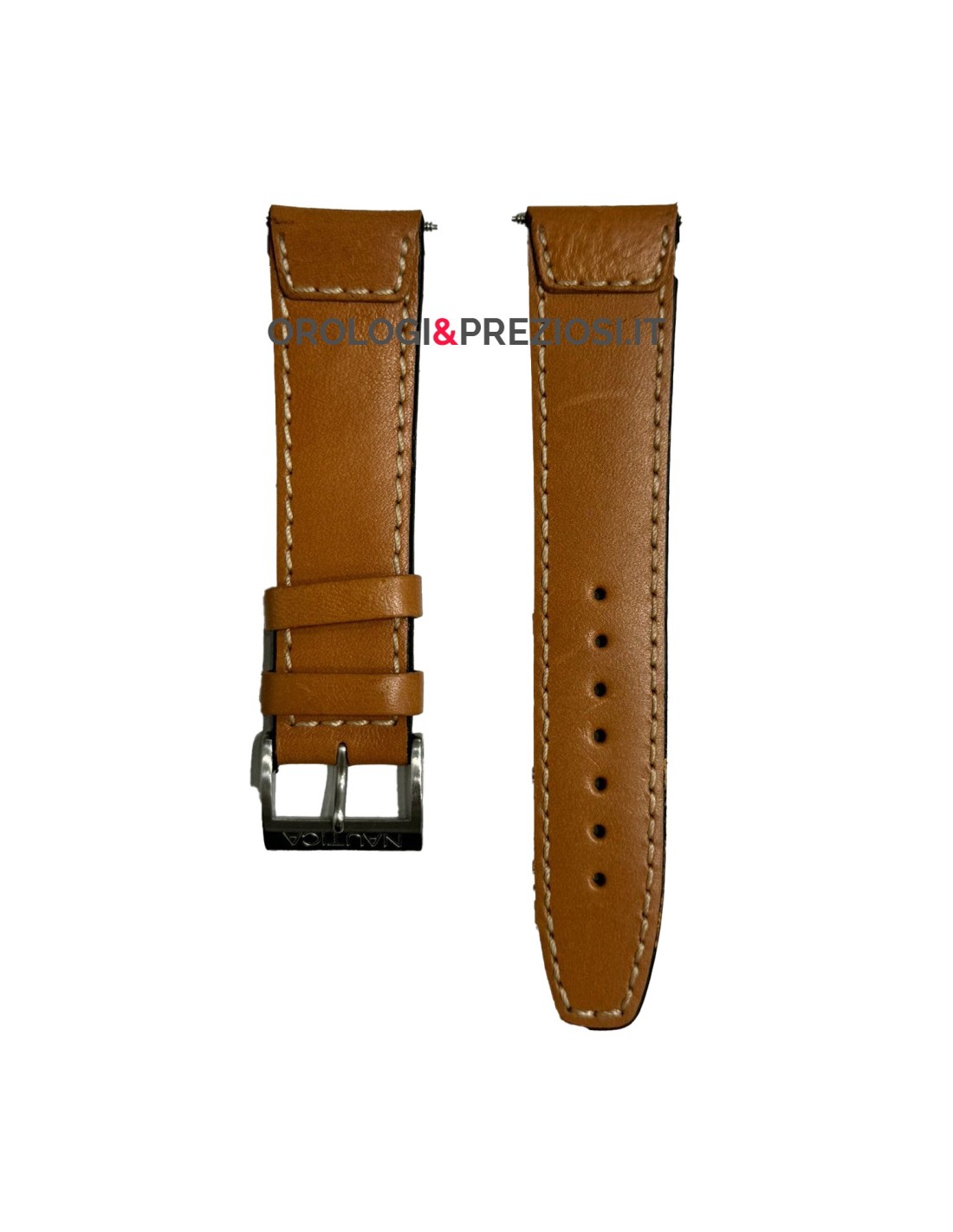 Cinturino Nautica in Pelle Marrone Ansa da 22 mm