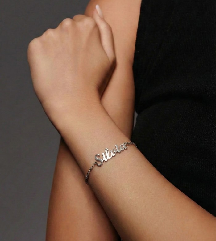 Bracciale Nome Personalizzato in Argento