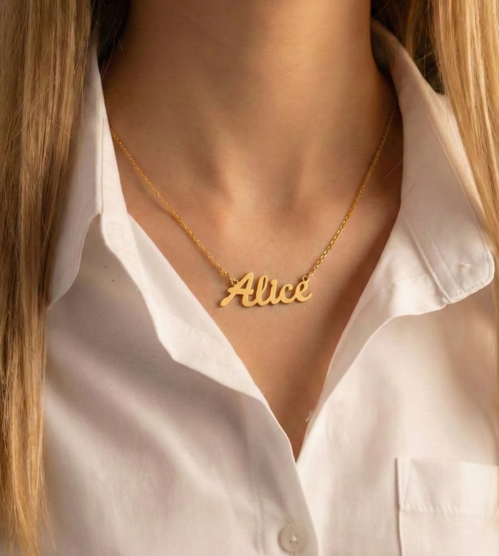 Collana con Nome Personalizzato in Oro
