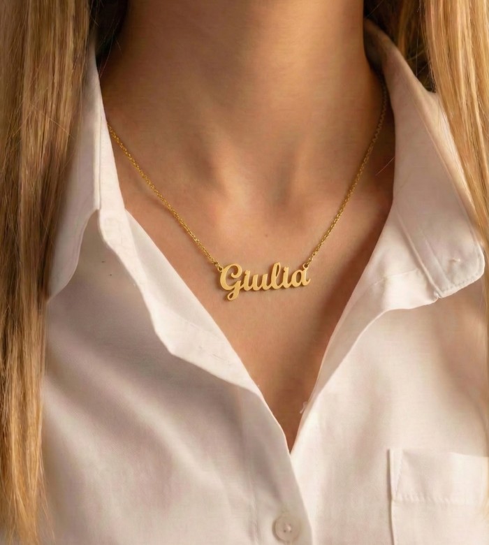 Collana con Nome Personalizzato in Oro