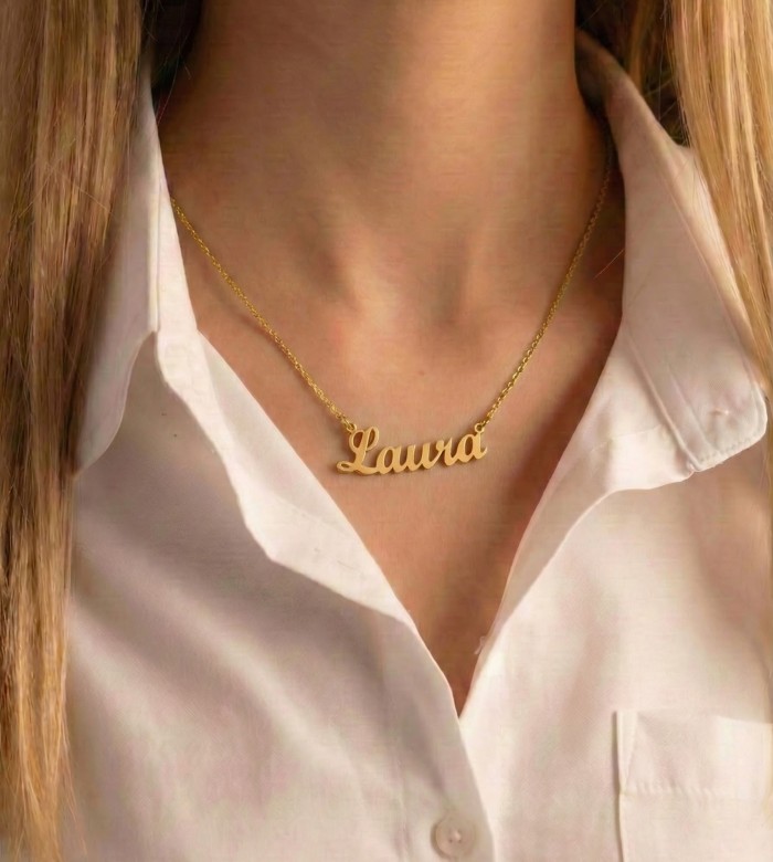 Collana con Nome Personalizzato in Oro