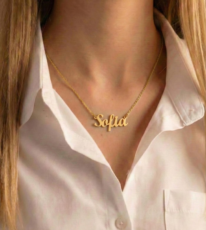 Collana con Nome Personalizzato in Oro