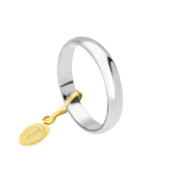 Fede Nuziale UNOAERRE gr. 3 Classica in Oro Bianco 18 Kt